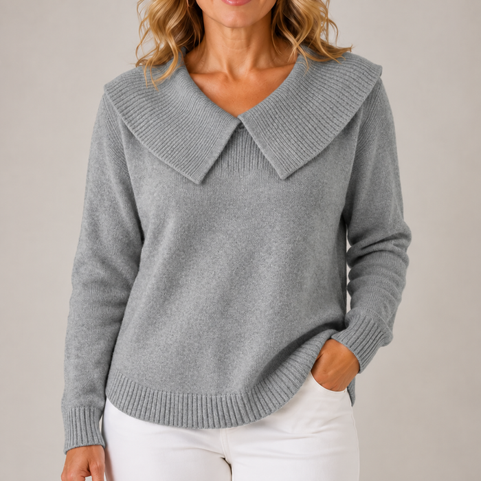 Maud | Women's Knit Cardigan with Collar and Relaxed Silhouette