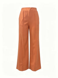 Marlene | High-Waisted Straight-Leg Trousers in fern green