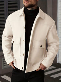 Ellery | Men's Overshirt Jacket with Structured Shape and Button Front