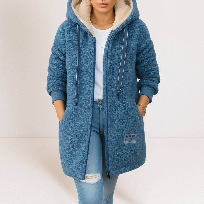 Georgia | Women's Longline Hooded Jacket with Soft Feel and Relaxed Cut