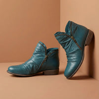 Sybil | Women's Ankle Boots with Ruched Shaft and Block Heel