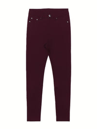 Emmeline | High-Waisted Skinny Jeans in Dark Grey