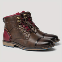 Wallace | Men's Lace Up Boots with Cap Toe and Classic Shape