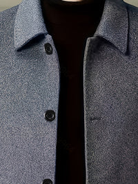 Cedric | Tailored Single-Breasted Overcoat in Dark Grey