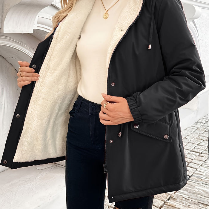 Vera | Women's Hooded Winter Jacket with Plush Lining and Clean Shape
