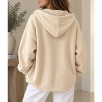 Theodora | Women's Corduroy Jacket with Hood and Notched Lapel