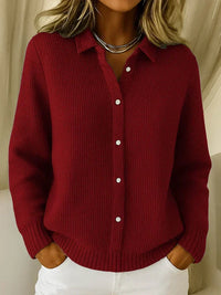 Susan | Elegant Cozy Knit Cardigan in Blue