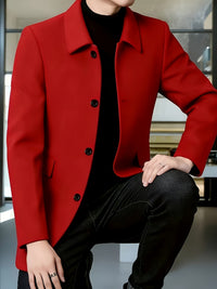 Cedric | Tailored Single-Breasted Overcoat in Green