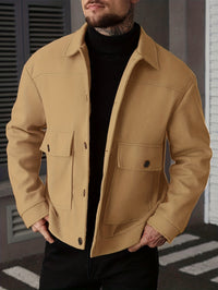 Ellery | Men's Overshirt Jacket with Structured Shape and Button Front