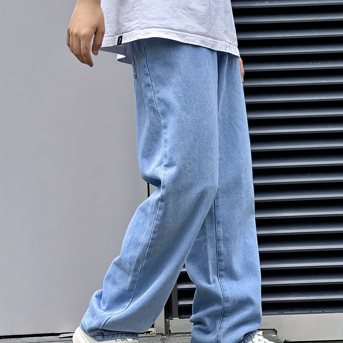 Dexter | Relaxed Wide-Leg Jeans in Light Blue