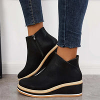 Eira | Women's Ankle Boots with Platform Sole and Smooth Finish
