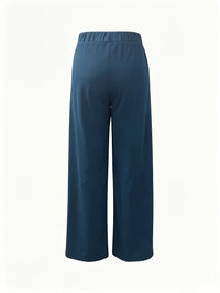 Marlene | High-Waisted Straight-Leg Trousers in Grey
