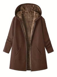 Fern | Women's Longline Hooded Jacket with Relaxed Shape and Warm Lining