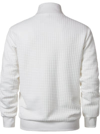 Jeremy | Men's Jacket with Stand Collar and Textured Surface