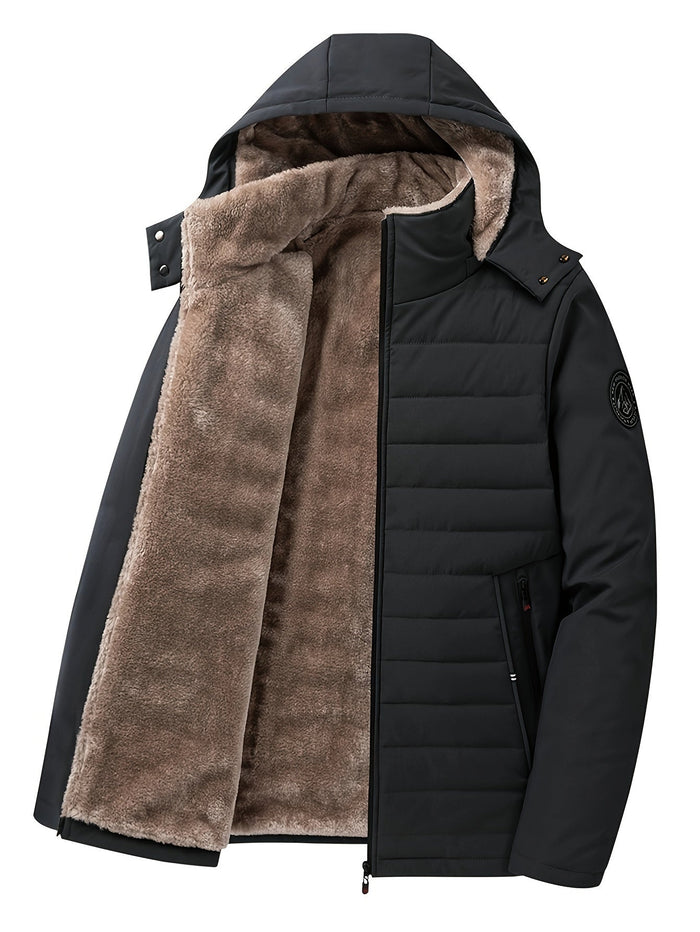 Gavin | Men's Hooded Coat with Full Inner Lining and Warm Feel