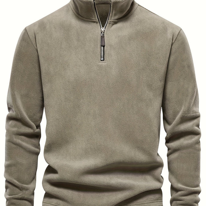 Fraser | Men's Half Zip Pullover with Stand Collar and Soft Knit