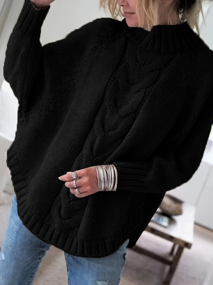 Matilda | Cosy High-Neck Sweater in Khaki