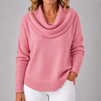 Marie | Women's Knit Jumper with Cowl Neck and Graceful Drape