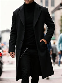 Giles | Men's Tailored Coat with Longline Shape and Clean Finish