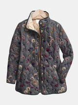 Charcoal Gray Floral