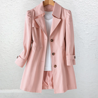 Cordelia | Vintage Trench Collar Coat in Beige