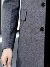 Cedric | Tailored Single-Breasted Overcoat in Dark Grey