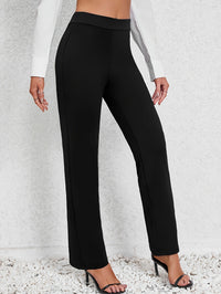 Everly | Tailored Straight-Leg Trousers in Black