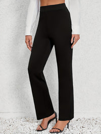 Everly | Tailored Straight-Leg Trousers in Black