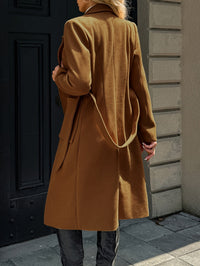 Juniper | Belted Longline Coat in Black