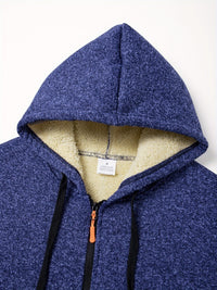 Wesley | Hooded Longline Coat in Navy