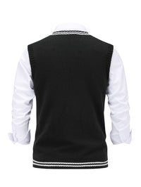 Lionel | Classic Cable-Knit Sweater Vest in Black