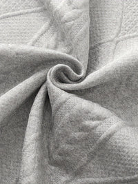 Clifford | Textured Knit-Look Long Sleeve Top in Light Grey