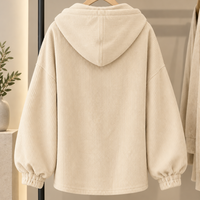 Theodora | Women's Corduroy Jacket with Hood and Notched Lapel