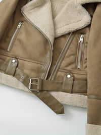 Rosabel | Cosy Biker Jacket in Camel