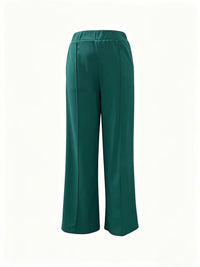 Marlene | High-Waisted Straight-Leg Trousers in Pale Pinkish Gray