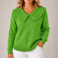 Maud | Women's Knit Cardigan with Collar and Relaxed Silhouette