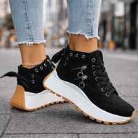 Fenella | Women's High Top Shoes with Lace Up Front and Cushioned Sole
