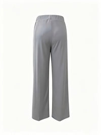 Marlene | High-Waisted Straight-Leg Trousers in Dark Brown