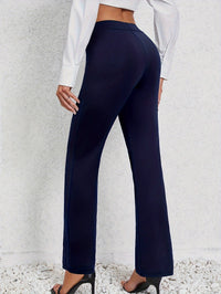 Everly | Tailored Straight-Leg Trousers in Navy
