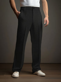 Vaughn | Textured Wide-Leg Trousers in White