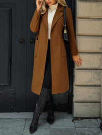 Juniper | Belted Longline Coat in Grey