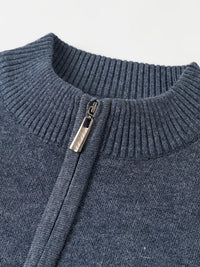 Ambrose | Half-Zip Striped Sweater in Blue