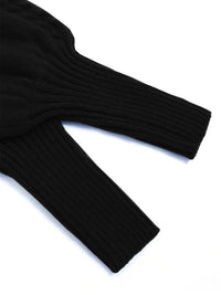 Penelope | Textured Cable-Knit Sweater in Dark Grey