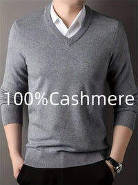 Conrad | Refined V-Neck Sweater in Maroon