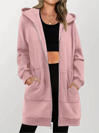 Agnes | Women's Longline Hooded Jacket with Full Zip and Soft Lining