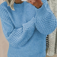 Estelle | Cosy Lantern-Sleeve Sweater in Sky Blue