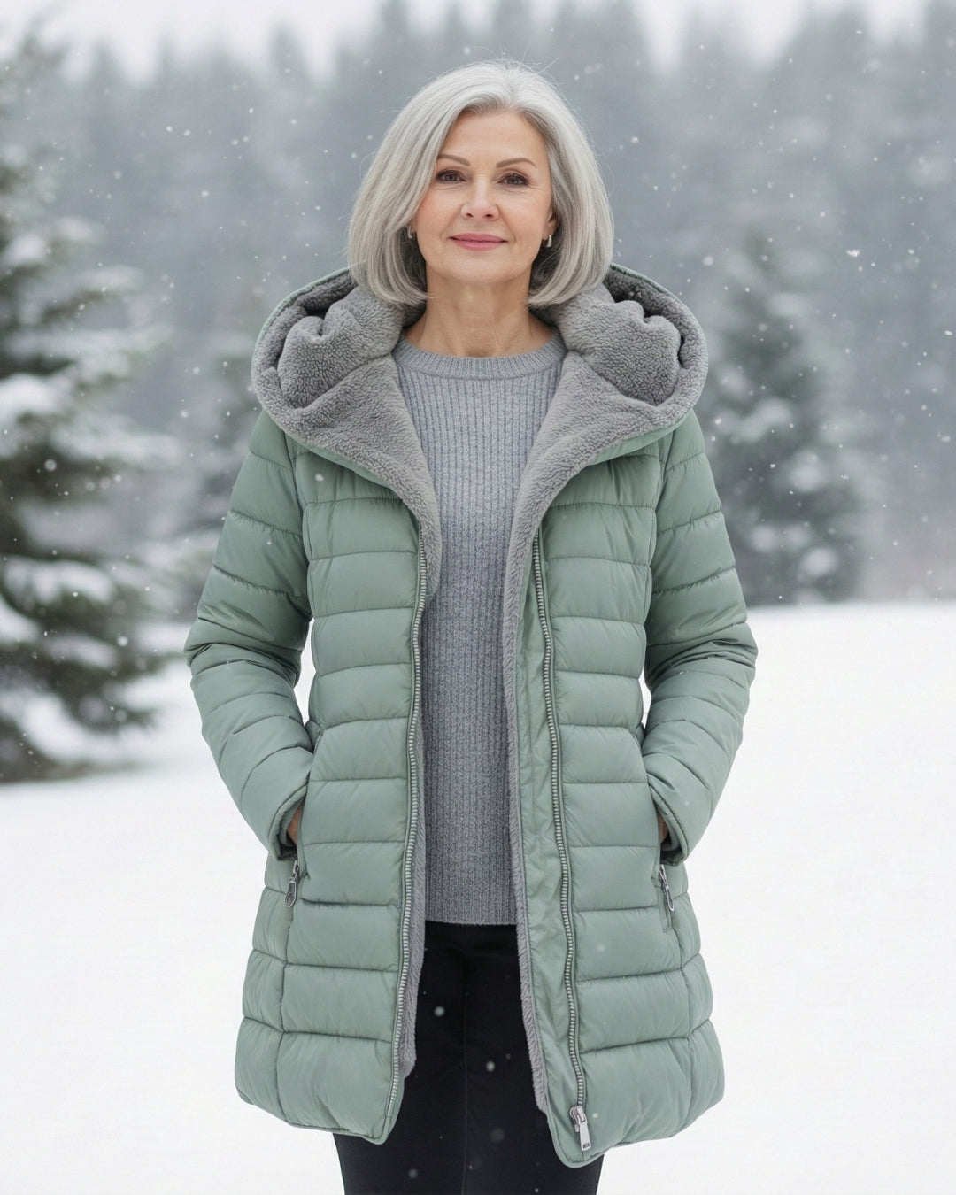 Rosalyn | Women's Padded Coat with Hood and Quilted Design