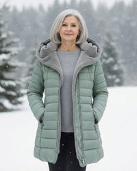 Rosalyn | Women's Padded Coat with Hood and Quilted Design