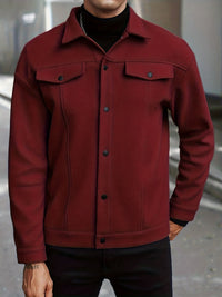 Roderick | Men's Jacket with Snap Button Front and Versatile Shape
