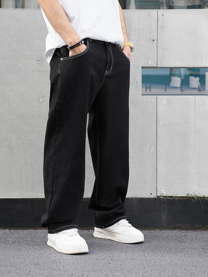 Russell | Relaxed-Fit Straight Trousers in Black
